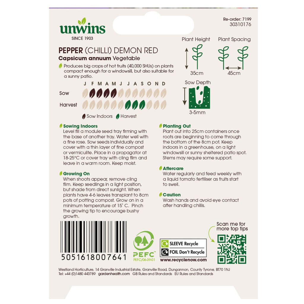 Unwins Chilli Pepper Demon Red Seeds 5051618007641 2